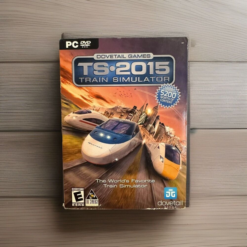 TS 2015 Train Simulator PC DVD ROM Game Dovetail Games Synergy ESRB E New